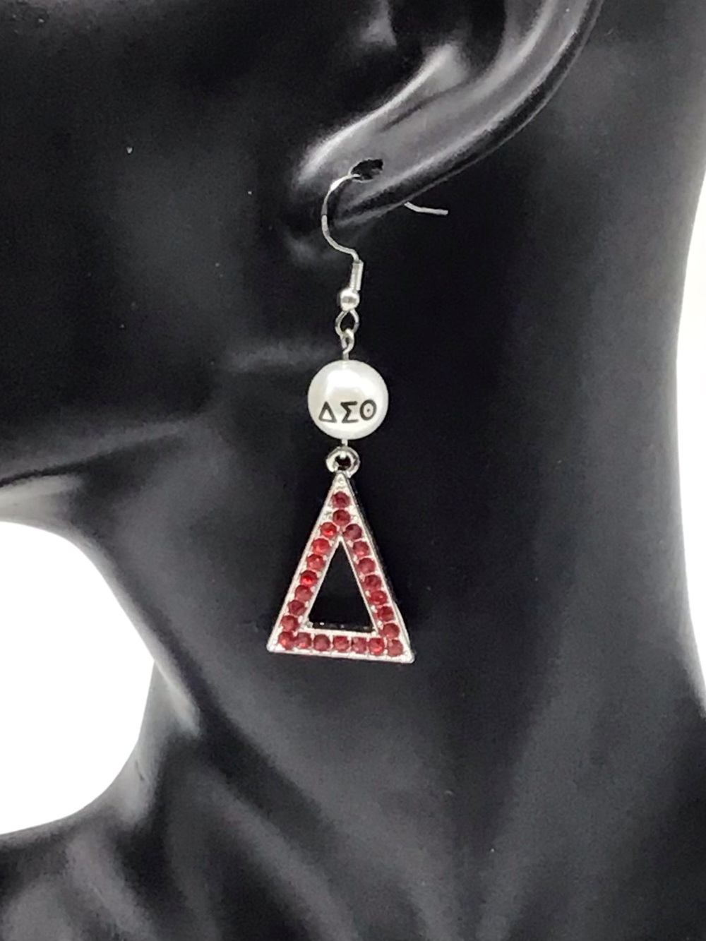 Delta Sigma Theta drop earrings